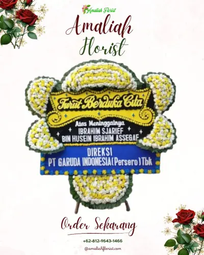 Papan Bunga Duka di Karya Mulia